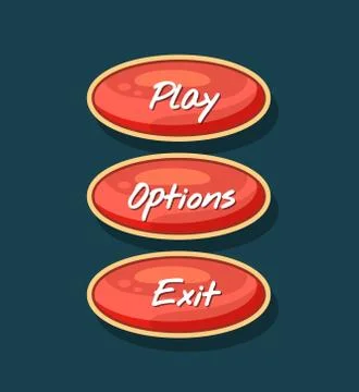 Creative navigation board for computer game menu Illustrazione stock