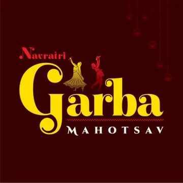 Creative Navratri Graba mahotsav poster design Stock Illustration