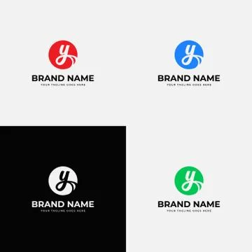 Creative negative space initial y letter logo design vector template. Profess Stock Illustration