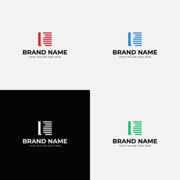 Creative negative space line modern trendy abstract initial t letter logo des Stock Illustration