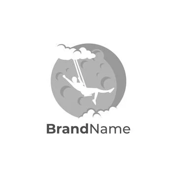 Creative negative space logo of dream fantasy Stock Illustration