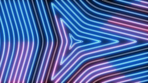 Creative neon bars rendering. Colorful led lines lightning.  Stock Footage 114119591
