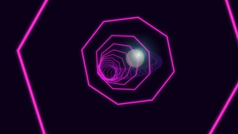 Creative neon tunnel animation with vibrant colors and motion effects Stock Footage 337301184