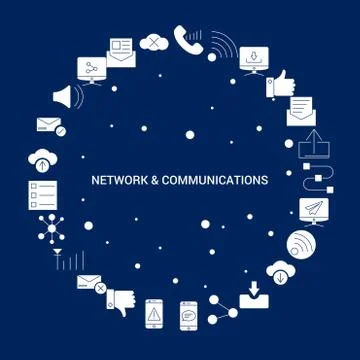 Creative Network and Communication icon Background イラスト素材