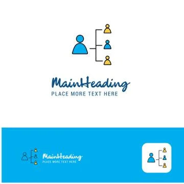 Creative Networking Logo Design. Flat color Logo place for Tagline. Vector Il Stock Illustration