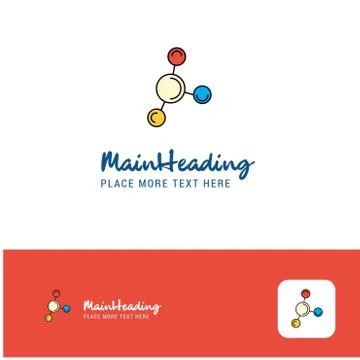 Creative Networking Logo Design. Flat color Logo place for Tagline. Vector Il 스톡 일러스트