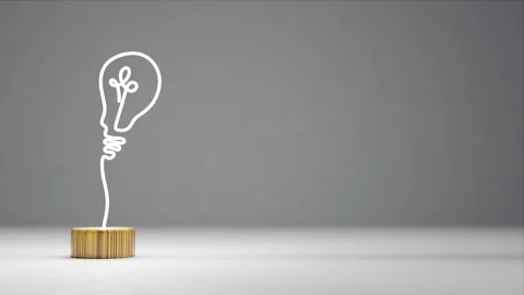 Creative new idea concept with light bulbs.Banner Video stock 262895482