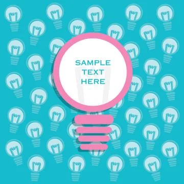 Creative new idea or bulb banner or poster design concept vector Stock Illustration