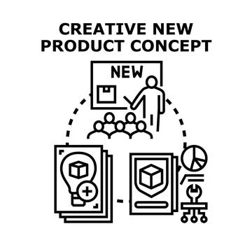 Creative new product concept development process イラスト素材