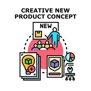 Creative new product concept development process イラスト素材