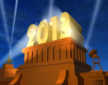 Creative New Year 2013 concept Stock Illustration