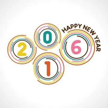 Creative New Year 2016 design stock vector Stock Illustration