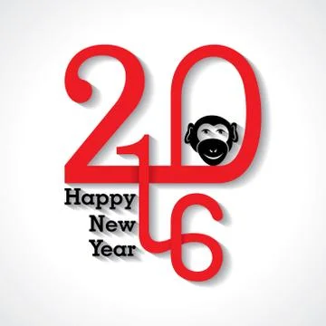 Creative New Year 2016 design stock vector Stock Illustration