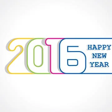 Creative New Year 2016 design stock vector Stock Illustration