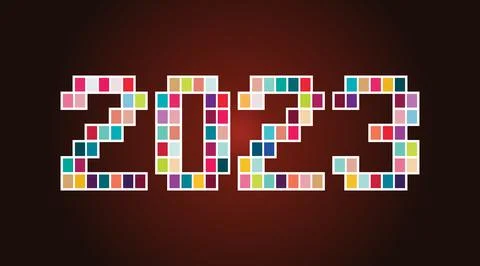 Creative new year 2023 text effect Stock Illustration