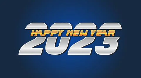 Creative new year 2023 text effect design Stock Illustration