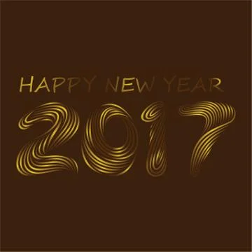 Creative New Year Greeting for 2017 Stock-Illustration