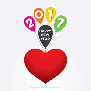 Creative New Year Greeting for 2017 Stockillustratie