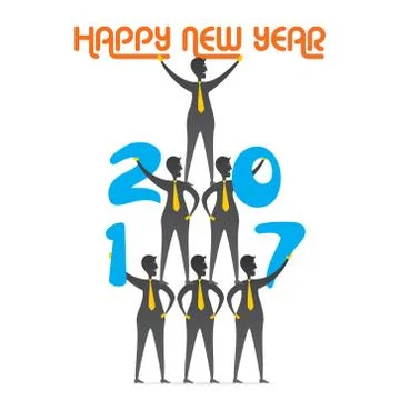Creative New Year Greeting for 2017 스톡 일러스트