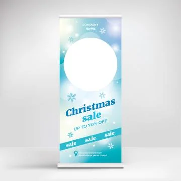 Creative new year s roll-up banner for advertising Stock Illustration