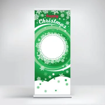 Creative new year s roll-up banner for advertising 스톡 일러스트