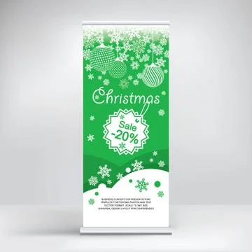 Creative new year s roll-up banner for advertising Stock Illustration