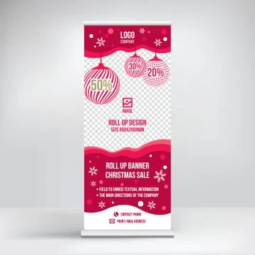 Creative new year s roll-up banner for advertising イラスト素材
