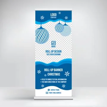 Creative new year s roll-up banner for advertising Stockillustratie