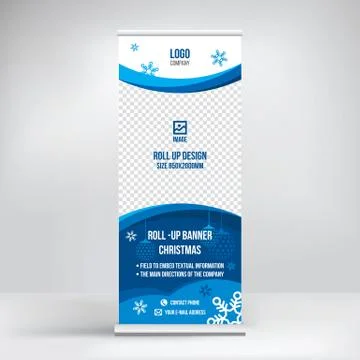 Creative new year s roll-up banner for advertising Stock Illustration