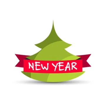Creative New year tree Stock Illustration