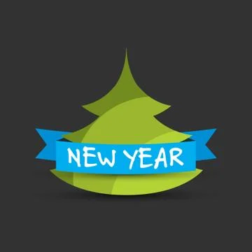 Creative New year tree Stock Illustration