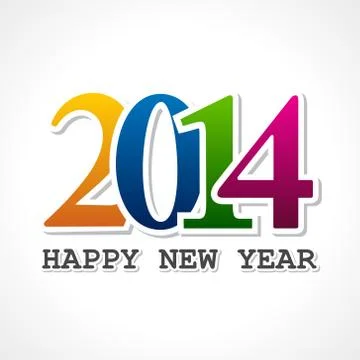 Creative new year,2014 concept Stock Illustration