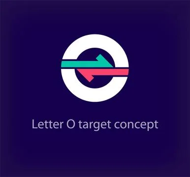 Creative O letter arrow logo design. Stock Illustration