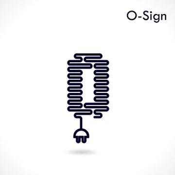 Creative O- letter icon abstract logo design vector template Stock Illustration