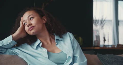 Creative occupation. Beautiful happy young gen-z African American writer woman Stock Footage 148402905