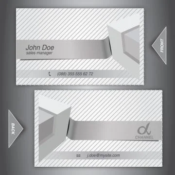 Creative odd cube business card Illustrazione stock