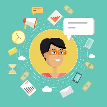 Creative Office Background Illustrazione stock