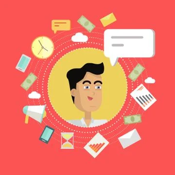 Creative Office Background Illustrazione stock