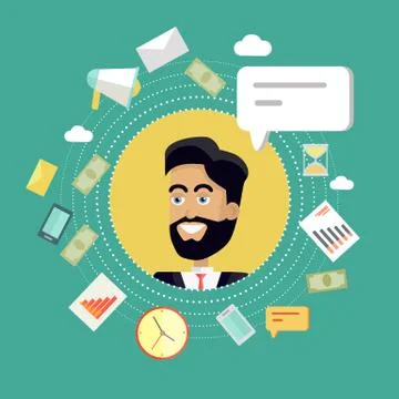 Creative Office Background 스톡 일러스트