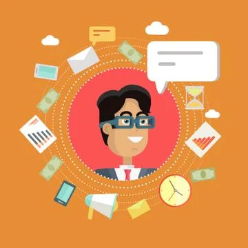 Creative Office Background Illustrazione stock