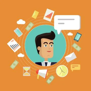 Creative Office Background 스톡 일러스트