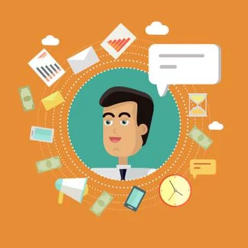 Creative Office Background Stock Illustration