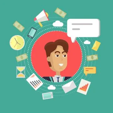 Creative Office Background Illustrazione stock