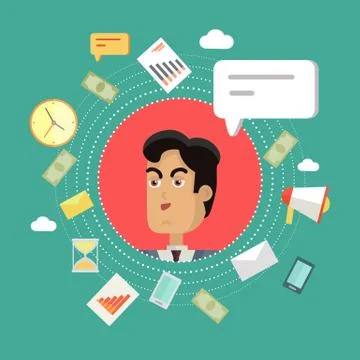 Creative Office Background Stock Illustration