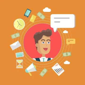 Creative Office Background Illustrazione stock