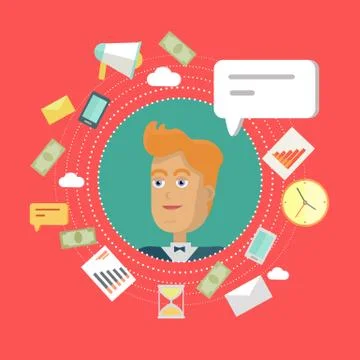Creative Office Background Illustrazione stock