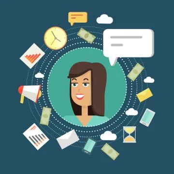 Creative Office Background 스톡 일러스트