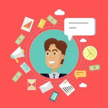 Creative Office Background Illustrazione stock