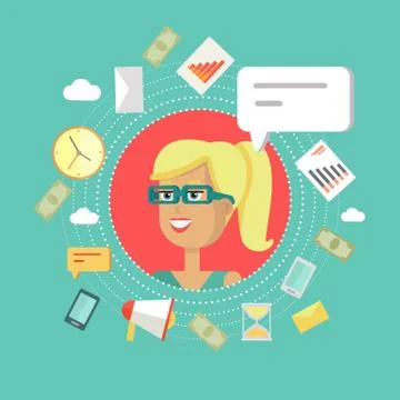 Creative Office Background Illustrazione stock