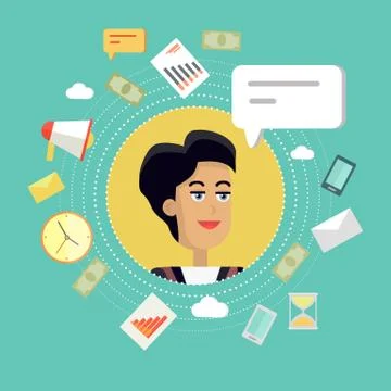 Creative Office Background Illustrazione stock